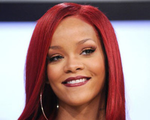 Rihanna's beautiful red hair