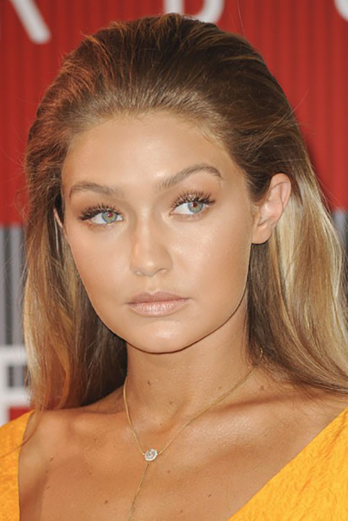 Gigi Hadid's slicked back hairstyle