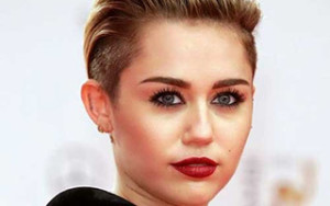 Miley Cyrus Slicked Back Hair