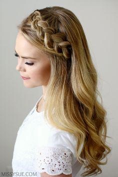 Braided alice band style for brides