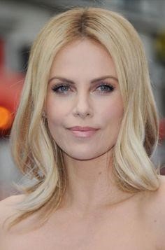 Charlize Theron's beautiful blonde hair