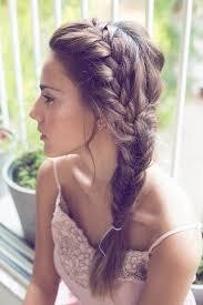 Light golden brown hair in plait