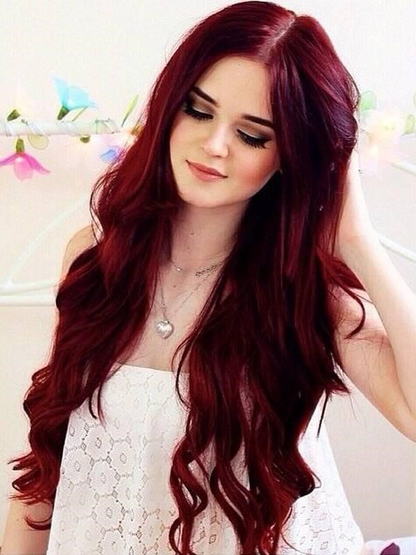 Red wine hair colour