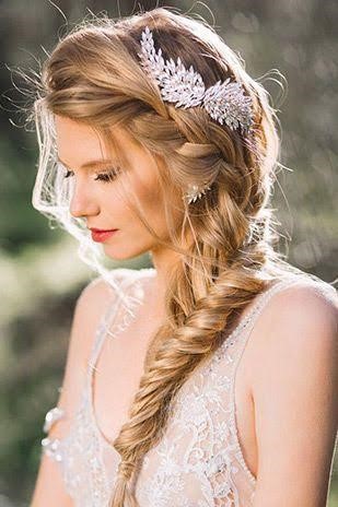 Side braid for bridal hairstyles