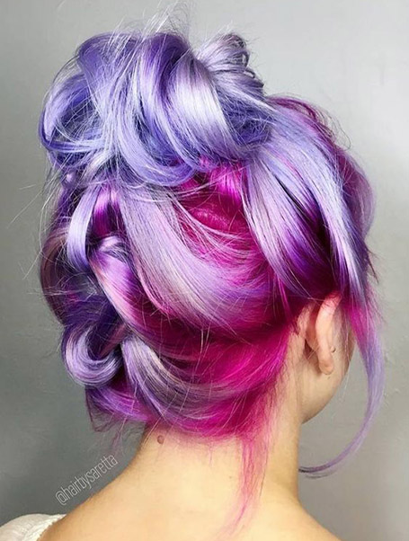 Kaleidoscopic hair colour with Renew