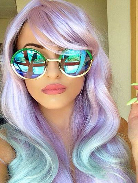 Candy floss hair colour