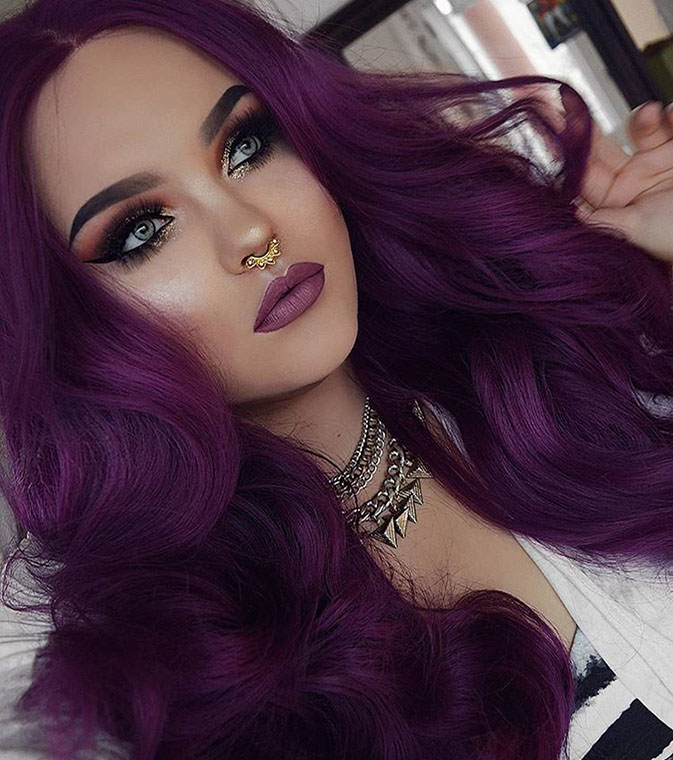 Purple Fantasy Hair Colour with Renew