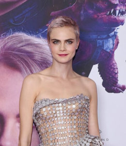 Cara Delevingne's Metalic pink hair