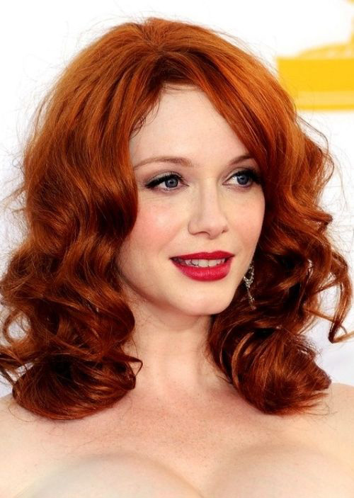 Christina Hendricks auburn hair with Renew
