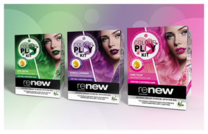 Pastel hair colour, mint orchid, pink tulip and purple lavender.