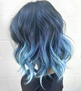 Mermaid blue ombre look