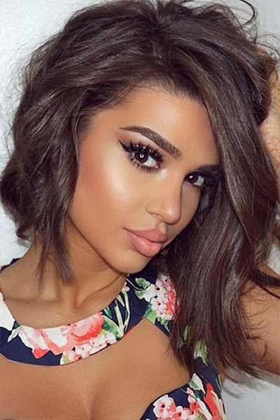 Sexy Cut hair style in brown