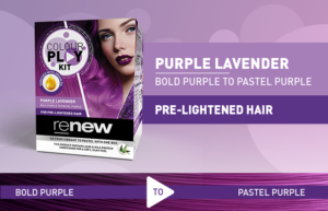 Purple lavender hair colour