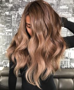 Latte brown hair