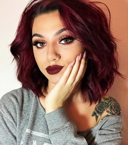 Bold murlberry hair