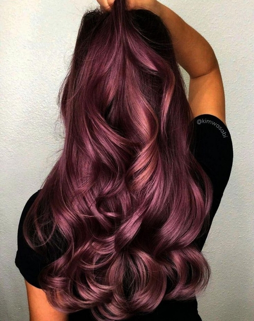 Radiant mulberry hair