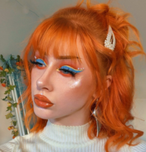 Bright orange hair colour