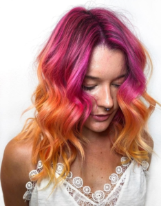 Colour burst hair colour with Renew