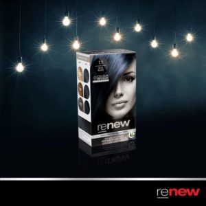 Bold Blue Black hair from Renew