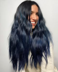 Darkened ombre hair colour trend