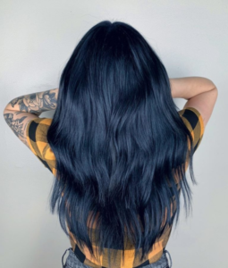 midnight blue hair colour