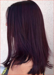 red hair with a purple shine