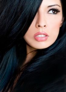 Blue Black Stunner hair colour for winter