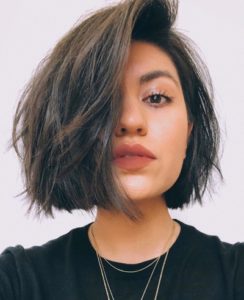 Voluminous Bob black current and fudge indulgence permanent hair colour